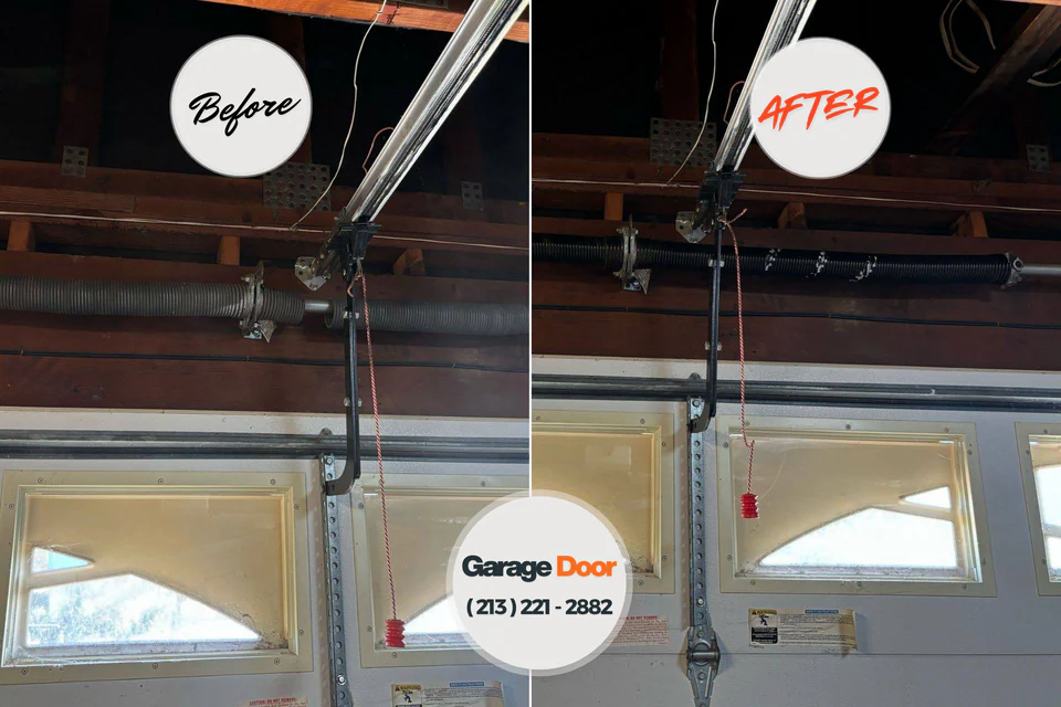 Before and after: garage door repair West Samoset, FL